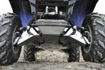 Hasplåtar och drivaxelskydd av stål är standard. Yamaha Grizzly skydd
