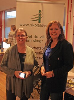 Marie Pettersson, marknadsansvarig Föreningen Skogen och Gunilla Häggström, ansvarig digitala medierSkogsSverige