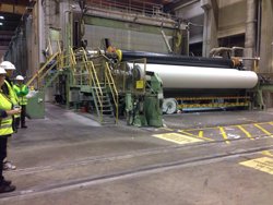 Pappersmaskin på Hylte Bruk