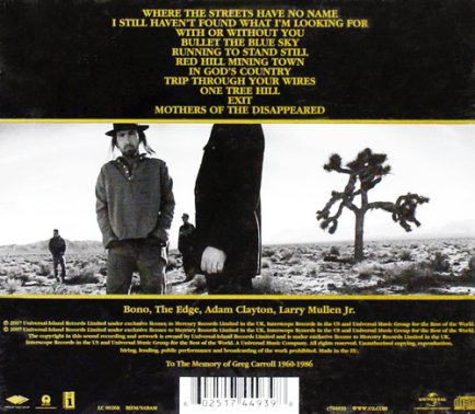 U2 Skivomslag The Joshua Tree