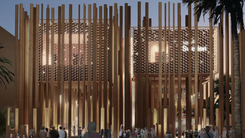 Sveriges paviljong blir en skog