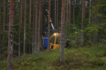 Nya skotaren för första gången i skogen