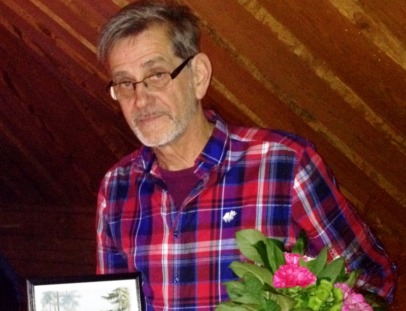Ingemar Mäkitalo fick Silverkvisten för sitt fina arbete för skogen