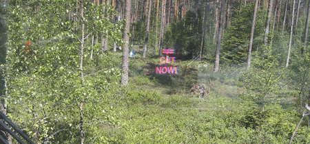 Rosaskimrande info direkt ute i terrängen