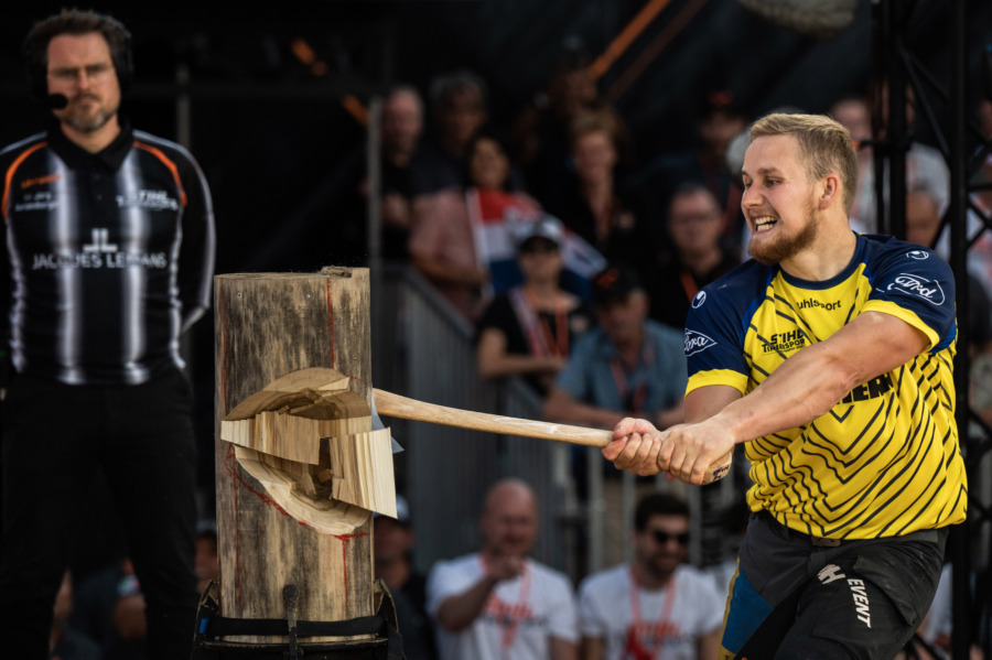 Yngst blev bästa svensk i timbersport