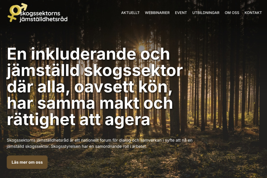 Webbsatsning för ökad jämställdhet i skogssektorn